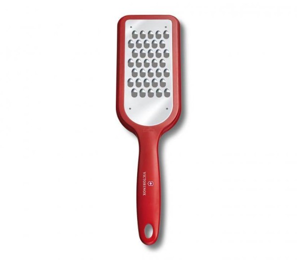 Victorinox Swiss Küchenutensilien, Küchenreibe , grobe Schneide , rutschfesten Gummifüssen rot, metallig, 7.6081.1