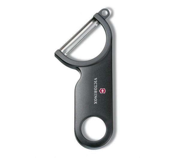 Victorinox Küchenutensilien, Sparschäler, Gemüseschäler, schwarz, rostfreie Pendelklinge, 7.6073.3