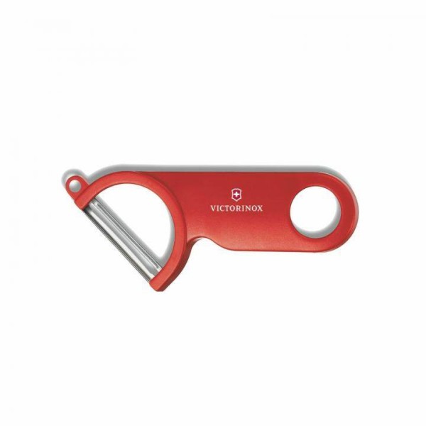 Victorinox Swiss Küchenutensilien, Sparschäler, Gemüseschäler, rot, rostfreie Pendelklinge, 7.6073