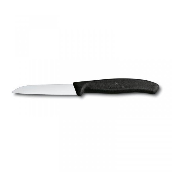 Victorinox Classic Gemüsemesser, Klinge 8 cm, schwarz, gerader Schnitt, 6.7403