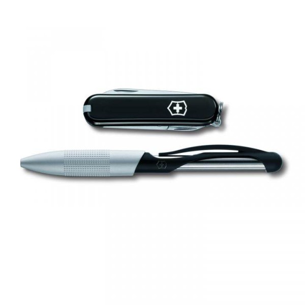 Victorinox Set Cabrio Pen mit Taschenmesser Classic schwarz 4.4343.2