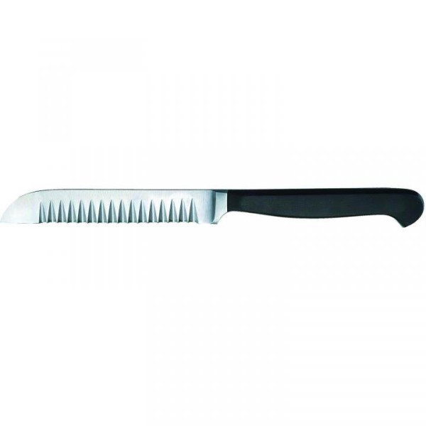 Victorinox Swiss Küchenutensilien, Buntschneidmesser, Zahnung 4 mm flach, 8,5 cm, schwarz, 7.6054.3