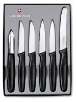 Victorinox Standard Gemüsemesser-Set 6-teilig, schwarz, 5.1113.6