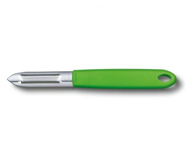 Victorinox Swiss Küchenutensilien, Schäler, hell grün, Zackenschliffklinge, zweischneidig, 7.6077.4
