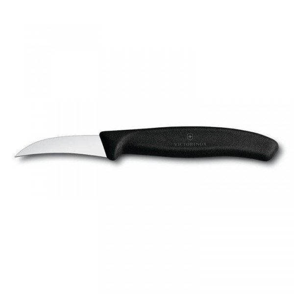 Victorinox Classic Tourniermesser, Klinge 6 cm, schwarz, gebogene Klinge, 6.7503
