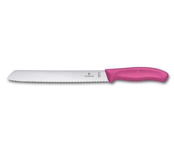 Victorinox Classic Brotmesser mit Wellenschliff, 21 cm, pink, 6.8636.21L5B
