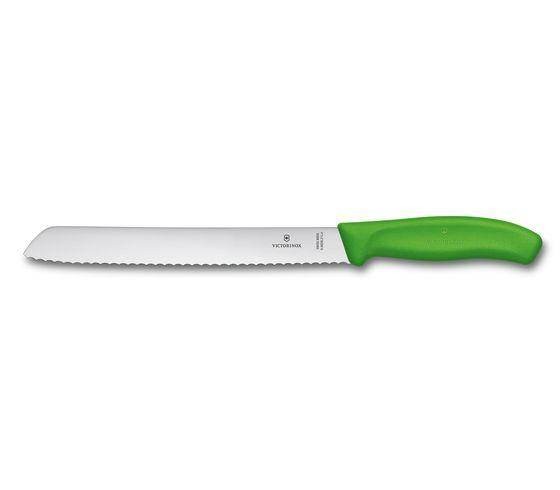Victorinox Classic Brotmesser mit Wellenschliff, 21 cm, hell grün, 6.8636.21L4B